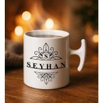 Bk Gift Kişiye Özel Isimli Hammer Kulplu Beyaz Kupa Bardak-9, Arkadaşa Hediye, Sevgiliye Hediye, Doğum Günü Hediyesi