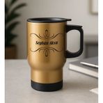 BK Gift Kişiye Özel İsimli Kulplu Gold Çelik Bardak Termos Mug 450ml-6, Sevgiliye Hediye, Arkadaşa Hediye, Eşe Hediye