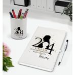 Bk Gift Kişiye Özel Isimli Öğretmenler Günü Tasarımlı Defter Kalem ve Kalemlik Hediye Seti, Öğretmene Hediye, Öğretmenler Günü - 4