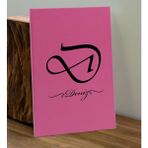 Bk Gift Kişiye Özel Isimli Pembe Defter ve Fuşya Cam Matara Hediye Seti-2, Sevgiliye Hediye, Arkadaşa Hediye, Yeni Iş Hediyesi