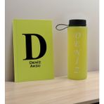 Bk Gift Kişiye Özel Isimli Sarı Defter ve Matara Hediye Seti-5, Sevgiliye Hediye, Arkadaşa Hediye, Yeni Iş Hediyesi