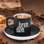 Bk Gift Kişiye Özel Isimli Siyah Renk Türk Kahvesi Fincanı-15, Arkadaşa Hediye, Sevgiliye Hediye, Yıl Dönümü Hediyesi