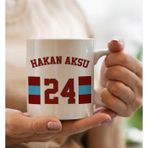 Bk Gift Kişiye Özel Isimli Taraftar Beyaz Kupa Bardak-2, Arkadaşa Hediye, Doğum Günü Hediyesi