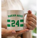 Bk Gift Kişiye Özel Isimli Taraftar Beyaz Kupa Bardak-4, Arkadaşa Hediye, Doğum Günü Hediyesi
