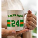 Bk Gift Kişiye Özel Isimli Taraftar Beyaz Kupa Bardak-8, Arkadaşa Hediye, Doğum Günü Hediyesi
