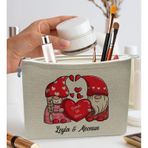 Bk Gift Kişiye Özel Keten Makyaj Çantası, Sevgiliye Hediye, Arkadaşa Hediye, Sevgililer Günü Hediyesi, Doğum Günü Hediyesi-6