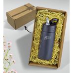 Bk Gift Kişiye Özel Kutulu 5302 Siyah Çelik Matara 500ML