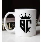 Bk Gift Kişiye Özel Monogram Harfli Ev ve Ofis Hediyesi Beyaz Kupa Bardak