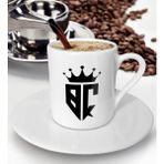 Bk Gift Kişiye Özel Monogram Harfli Türk Kahvesi Fincanı, Monogram Logo Harf, Monogram, Baş Harfli, Ev ve Ofis Hediyesi