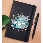 Bk Gift Kişiye Özel Öğretmenler Günü Tasarımlı Siyah Defter ve Metal Versatil Kalem(0,7 Kurşun) Hediye Seti-1