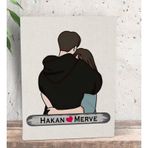 Bk Gift Kişiye Özel Sarılan Sevgili Tasarımlı Kanvas Tablo-1 15x20 , Sevgiliye Hediye, Sevgililer Günü Hediyesi Kobitmeyencom33689 Bk Gift