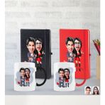 Bk Gift Kişiye Özel Sevgililer Karikatürlü 2’li Defter Kupa Hediye Seti, Sevgiliye Hediye, Sevgililer Günü Hediyesi-4