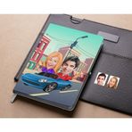 Bk Gift Kişiye Özel Sevgililer Karikatürlü Beyaz Defter-52 , Arkadaşa Hediye , Sevgiliye Hediye