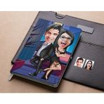 Bk Gift Kişiye Özel Sevgililer Karikatürlü Beyaz Defter-6 , Arkadaşa Hediye , Sevgiliye Hediye