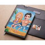 Bk Gift Kişiye Özel Sevgililer Karikatürlü Beyaz Defter-8 , Arkadaşa Hediye , Sevgiliye Hediye
