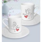 Bk Gift Kişiye Özel Sevgililer Temalı 2’li Türk Kahvesi Fincanı, Sevgililer Günü Hediyesi, Sevgiliye Hediye, Ev Hediyesi-10