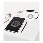 BK Gift Kişiye Özel Siyah Defter Kalem Kupa Seti - 1 Okul Defterleri Renk: Siyah - Çok Renkli
