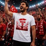 Bk Gift Kişiye Özel Türkiye Taraftar Temalı 2026 Dünya Kupası Tasarımlı Baba&oğul Tişört Seti-7, Tek Yürek Milli Takım Ruhu - Standart - 001-Beyaz