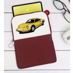 BK Gift Klasik Araç Tasarımlı Taşınabilir Koruyucu Tablet Kılıfı & Organizer Çanta - Bordo-7