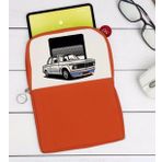 BK Gift Klasik Araç Tasarımlı Taşınabilir Koruyucu Tablet Kılıfı & Organizer Çanta - Turuncu-11