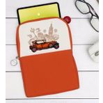 BK Gift Klasik Araç Tasarımlı Taşınabilir Koruyucu Tablet Kılıfı & Organizer Çanta - Turuncu-2