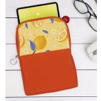 BK Gift Limon Tasarımlı Taşınabilir Koruyucu Tablet Kılıfı & Organizer Çanta - Turuncu-1