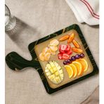 Bk Gift Mermer Tasarımlı Kare Şeklinde Doğal Ahşap Servis ve Sunum Tabağı Model 4 - 1 Adet