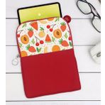 BK Gift Meyveler Tasarımlı Taşınabilir Koruyucu Tablet Kılıfı & Organizer Çanta - Kırmızı-1
