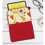 BK Gift Meyveler Tasarımlı Taşınabilir Koruyucu Tablet Kılıfı & Organizer Çanta - Kırmızı-2