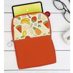 BK Gift Meyveler Tasarımlı Taşınabilir Koruyucu Tablet Kılıfı & Organizer Çanta - Turuncu-2