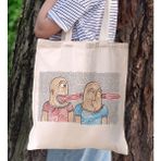 Bk Gift Modern Art Tasarımlı Kanvas Bez Çanta, Baskılı Omuz Çantası, Alışveriş Çantası, Plaj Çantası, Arkadaşa Hediye-10 - Desenli