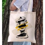 Bk Gift Modern Art Tasarımlı Kanvas Bez Çanta, Baskılı Omuz Çantası, Alışveriş Çantası, Plaj Çantası, Arkadaşa Hediye-9 - Desenli