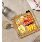 Bk Gift Modern Art Tasarımlı Kare Şeklinde Doğal Ahşap Servis ve Sunum Tabağı Model 4 - 1 Adet