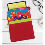 BK Gift Modern Art Tasarımlı Taşınabilir Koruyucu Tablet Kılıfı & Organizer Çanta - Kırmızı-2