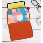 BK Gift Modern Art Tasarımlı Taşınabilir Koruyucu Tablet Kılıfı & Organizer Çanta - Turuncu-1
