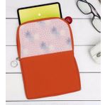 BK Gift Modern Art Tasarımlı Taşınabilir Koruyucu Tablet Kılıfı & Organizer Çanta - Turuncu-3