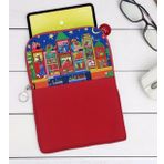 BK Gift Modern Soyut Tasarımlı Taşınabilir Koruyucu Tablet Kılıfı & Organizer Çanta - Kırmızı-10