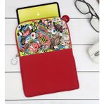 BK Gift Modern Soyut Tasarımlı Taşınabilir Koruyucu Tablet Kılıfı & Organizer Çanta - Kırmızı-8