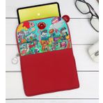 BK Gift Modern Soyut Tasarımlı Taşınabilir Koruyucu Tablet Kılıfı & Organizer Çanta - Kırmızı-9