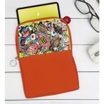 BK Gift Modern Soyut Tasarımlı Taşınabilir Koruyucu Tablet Kılıfı & Organizer Çanta - Turuncu-8
