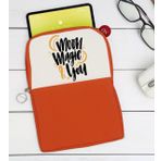 BK Gift Moon Magic & You Tasarımlı Taşınabilir Koruyucu Tablet Kılıfı & Organizer Çanta - Turuncu-1