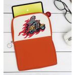 BK Gift Motorcu İskelet Tasarımlı Taşınabilir Koruyucu Tablet Kılıfı & Organizer Çanta - Turuncu-1