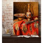 Bk Gift Osmanlı Ibrik Tasarımlı Kanvas Tablo 70X100CM-1 - Renkli - 70 x 100 cm