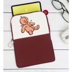 BK Gift Oyuncak Tasarımlı Taşınabilir Koruyucu Tablet Kılıfı & Organizer Çanta - Bordo-1