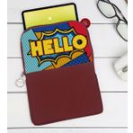 BK Gift Pop Art Tasarımlı Taşınabilir Koruyucu Tablet Kılıfı & Organizer Çanta - Bordo-16