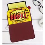 BK Gift Pop Art Tasarımlı Taşınabilir Koruyucu Tablet Kılıfı & Organizer Çanta - Bordo-4