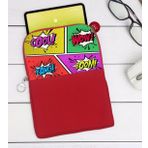 BK Gift Pop Art Tasarımlı Taşınabilir Koruyucu Tablet Kılıfı & Organizer Çanta - Kırmızı-2
