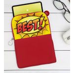 BK Gift Pop Art Tasarımlı Taşınabilir Koruyucu Tablet Kılıfı & Organizer Çanta - Kırmızı-4