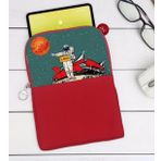 BK Gift Pop Art Tasarımlı Taşınabilir Koruyucu Tablet Kılıfı & Organizer Çanta - Kırmızı-8