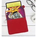 BK Gift Pop Art Tasarımlı Taşınabilir Koruyucu Tablet Kılıfı & Organizer Çanta - Kırmızı-9